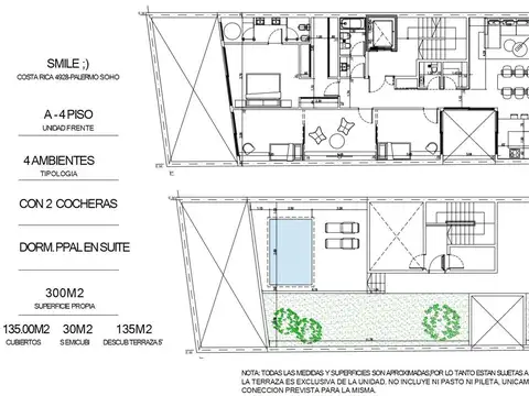 Departamento en Venta con 2 cocheras
