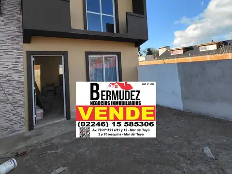 Venta Dúplex 3 Ambientes Al Frente En Mar Del Tuyu Calle 81 Entre 8 Y 9