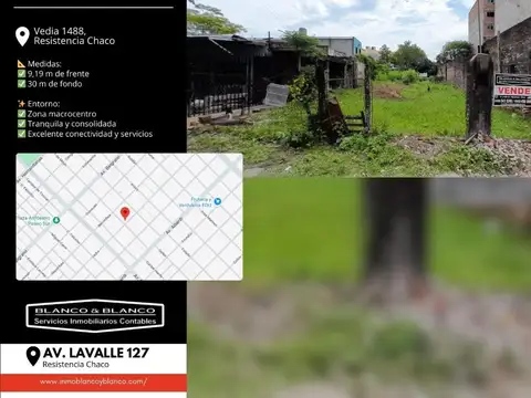 ¡Excelente Oportunidad! Terreno en Venta - Calle Vedia 1488