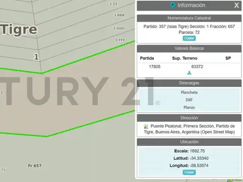 Venta lotes en Arroyo Arroyón, Delta de Tigre