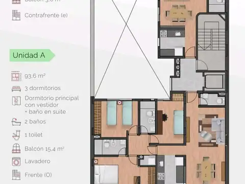 Departamento en Venta en Abasto, USD 199.585