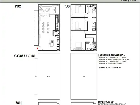 Casa 4 ambientes con 2 baños