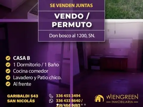 Vendo dos casas en Don Bosco al 1200
