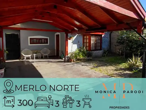 Casa en venta en Merlo Norte- APTA CRÉDITO