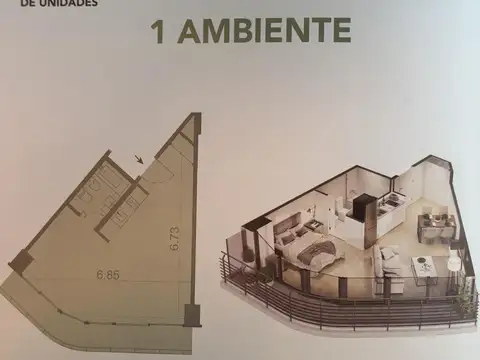 Departamento en Venta en Barracas, USD 63.700