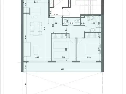 Departamento en Venta con 1 cocheras