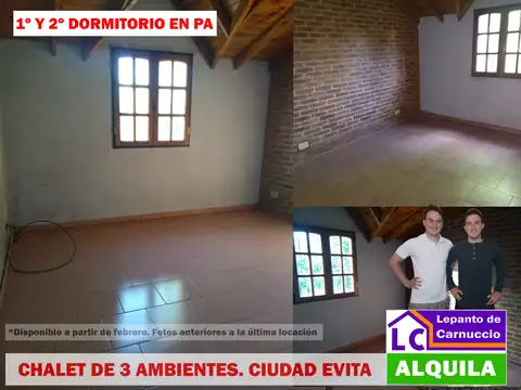 Casa 3 ambientes con 1 baño