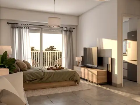 Monoambiente con balcon en venta en Caseros