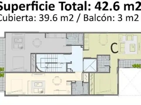 Departamento en Venta de 1 dormitorio