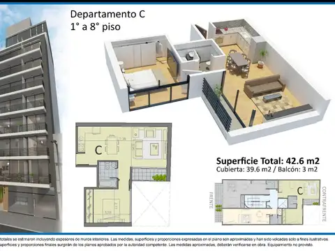 Departamentos en venta de 1 y 2 amb en Bulnes y Paraguay PALERMO  