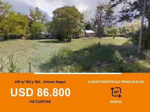 Terreno en venta - 2258mts2 - Arturo Seguí [FINANCIADO]