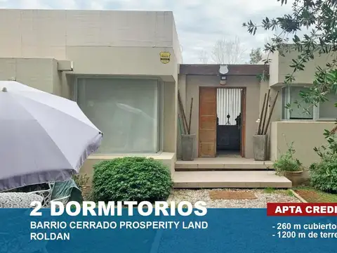 VENTA CASA DOS DORMITORIOS ROLDAN