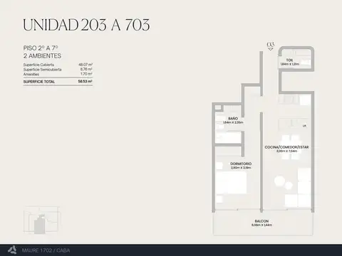 Departamento en Las Cañitas