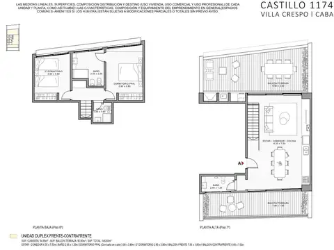 Departamento 3 ambientes con 3 baños