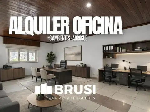 OFICINA EN ALQUILER EN ADROGUE - 3 AMBIENTES - PRIMER PISO POR ESCALERA 