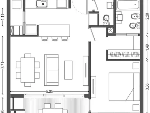 Departamento en Venta de 2 ambientes
