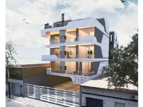 Departamento en  venta de 2 ambientes al frente con  balcón y  terrazapropia - San martin centro