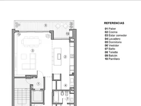 Departamento en Venta de 4 ambientes