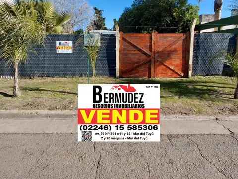Venta Lote Calle 11 Entre 32 Y 33 Santa Teresita