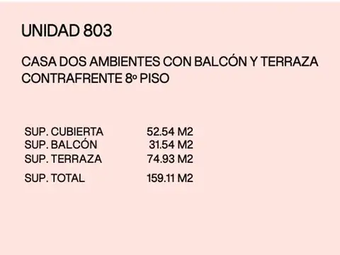 Departamento en Venta de 2 ambientes