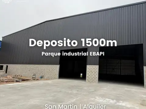 Depósito en alquiler de 1500 m2 en Polo Industrial EBAPI San Martin