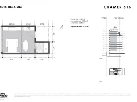 Monoambiente en venta cramer 616 amenities