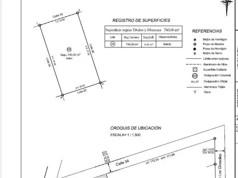 Terreno en Venta de 740,0 m2