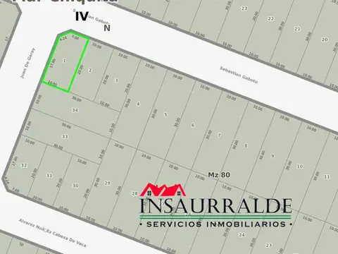 Terreno en venta, Mar Chiquita (LA COSTA)