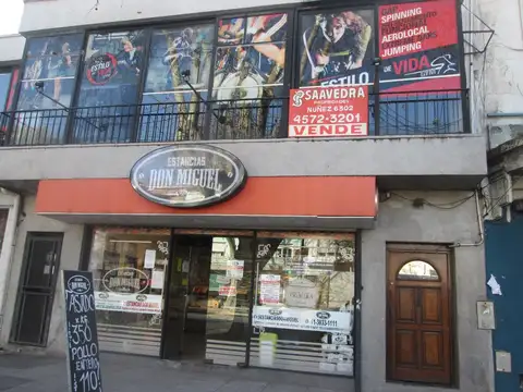 local en p.b. y salon en p.alta + depto. 2 amb. c/tza.( 7.80 X 23)