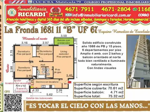 "ES TOCAR EL CIELO CON LAS MANOS..." 4 amb. con balcón