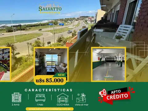 Departamento frente al mar con cochera en Punta Mogotes