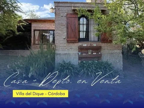 Casa + departamento en venta en Villa Del Dique