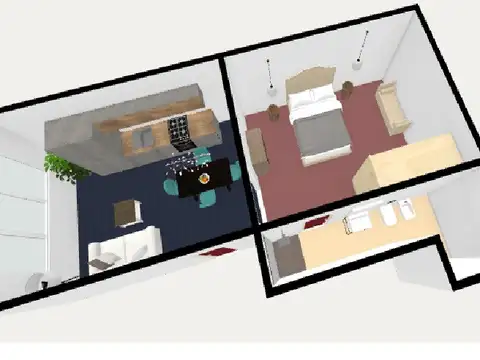 Depto Tipo Casa en Alquiler de 1 dormitorio