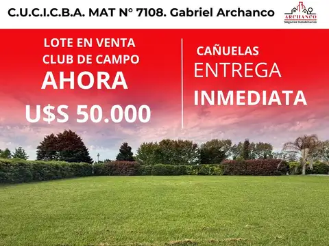 lote en venta club de campo las cañuelas sobre boulevard