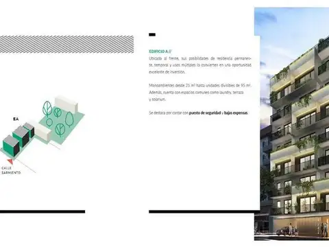 Departamento en Venta de 2 ambientes