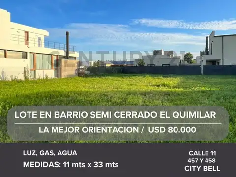 Lote en venta en Berrio  El Quimilar, City Bell. APTO CREDITO