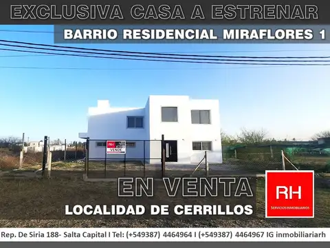 EXCLUSIVA CASA A ESTRENAR CON PILETA EN B° MIRAFLORES 1 CERRILLOS VENTA
