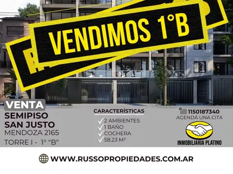 Venta Semipiso 2 Ambientes San Justo