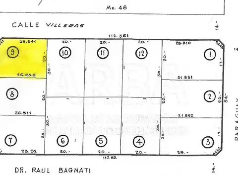 Terreno en Venta 17  mts Frente