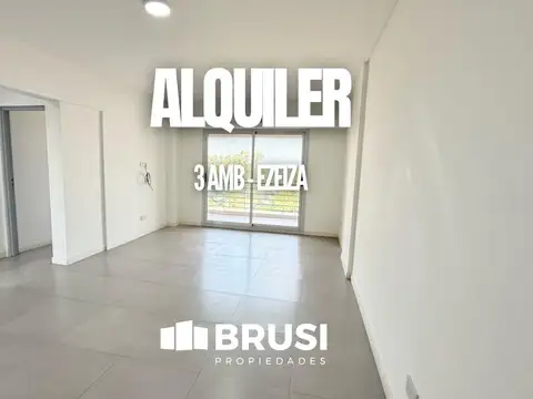 Alquiler departamento 3 ambiente, Ezeiza  Centro