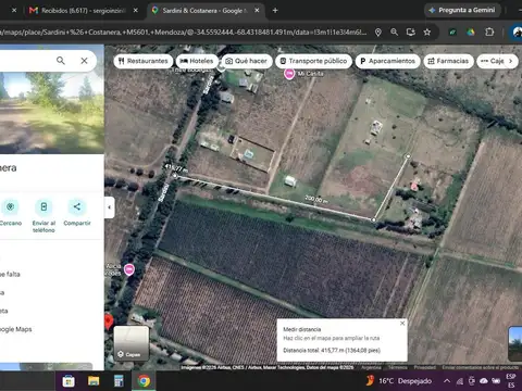 Terreno, Las Paredes, San Rafael Mendoza