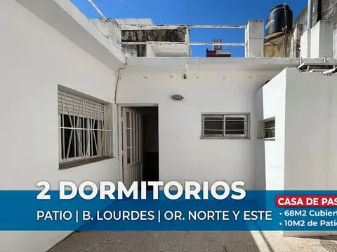 CASA DE PASILLO EN VENTA 2 DORM CON PATIO LOURDES
