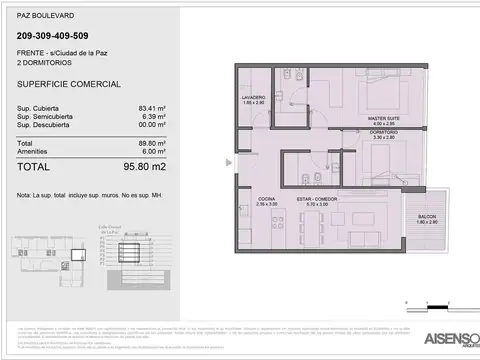 Departamento en Venta en Saavedra, USD 393.221