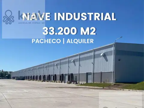 Nave Industrial de 33.200 m2 en predio cerrado, Pacheco.