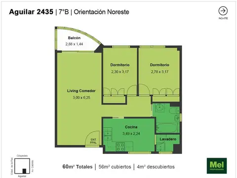 Aguilar 2400, Piso 7