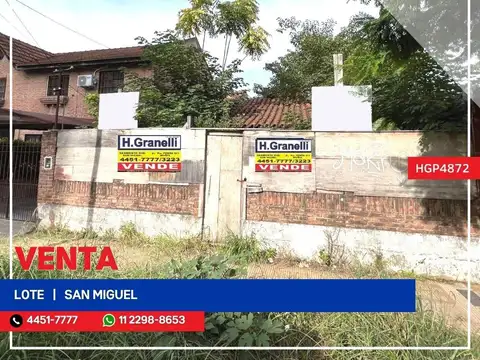 Terreno - Venta - Argentina, San Miguel - Leandro N. Alem 2077