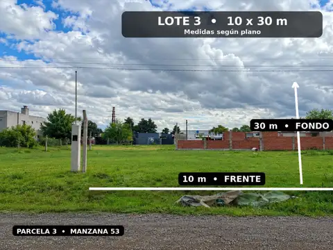 VENTA LOTE 300m2 - SAN NICOLAS - FINANCIA/PERMUTA