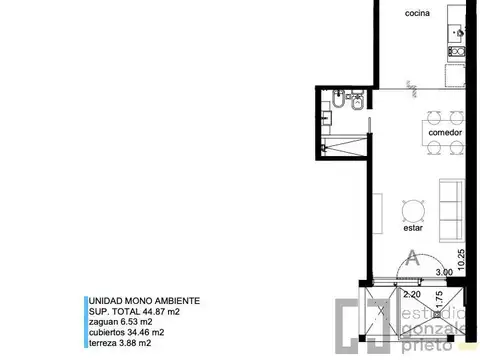 Departamento en Venta de Monoambiente