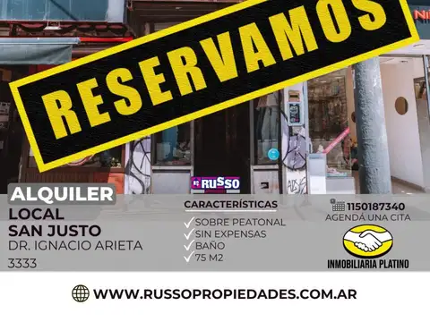 Alquiler local peatonal San Justo