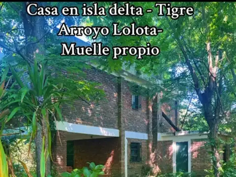 VENTA CASA EN ISLA DEL TIGRE LOTE PROPIO 